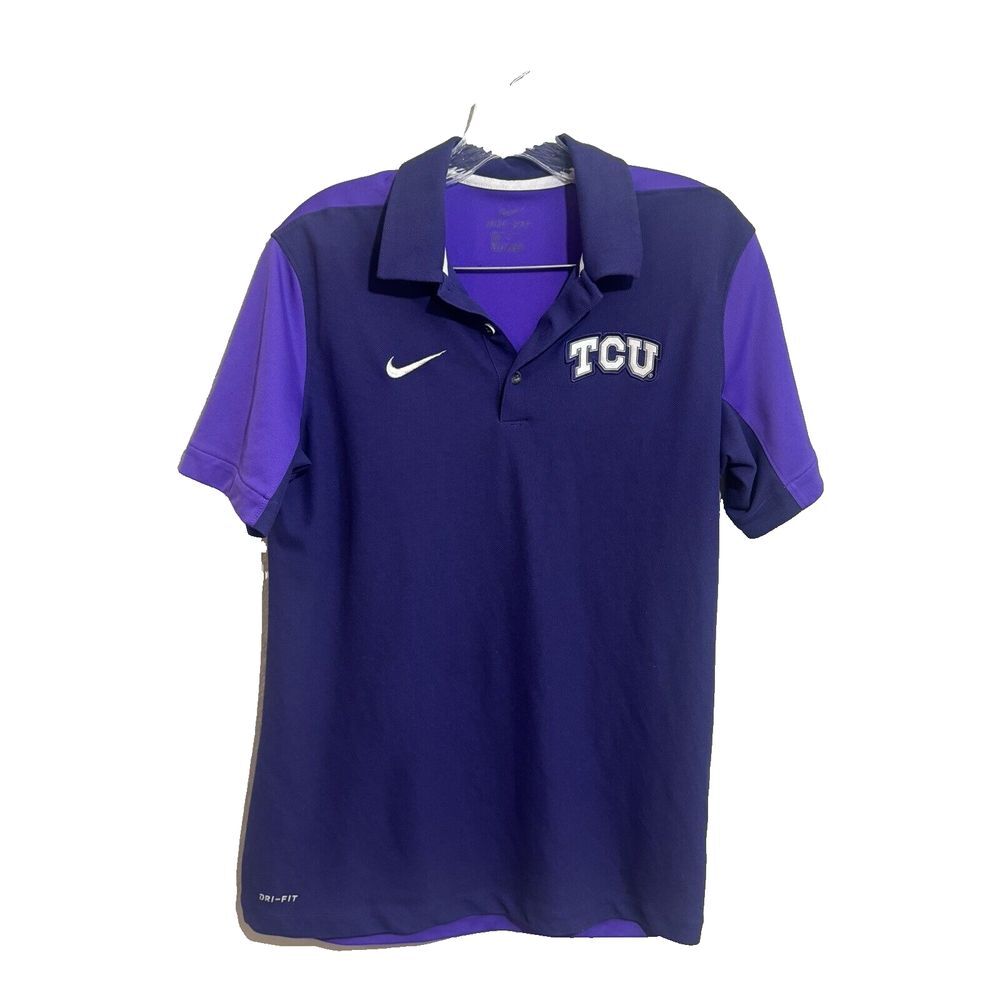 TCU Horned Frogs‎ Nike Dri-Fit Polo Women's Purple White Medium